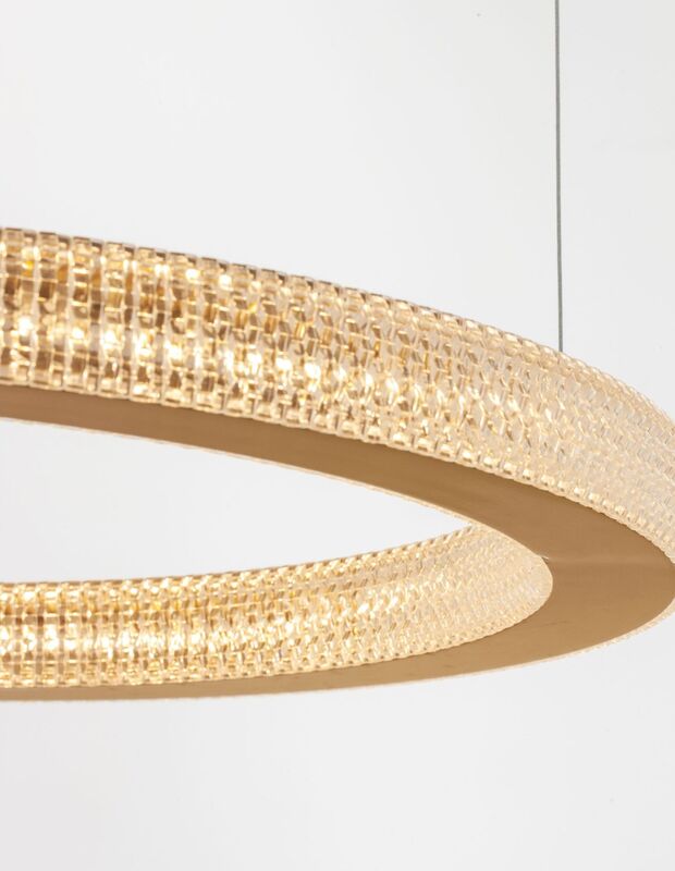 Nova Luce Pendelleuchte Hängeleuchte FIORE LED Gold Warmweiß dimmbar 60 cm 60 W - 5212017424136