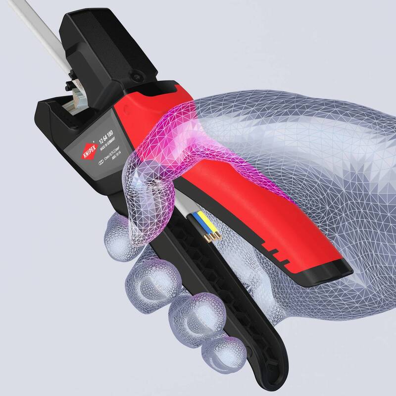 Knipex Abisolierzange für Flachkabel Zange mit PVC-Isolation 0.75 bis 2.5 mm² - 4003773073284