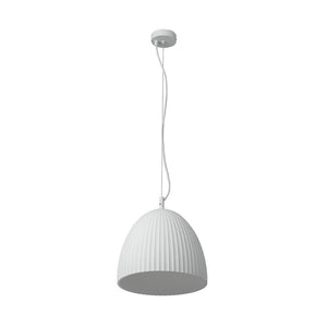 B-Ware OSRAM Hängelampe Pendelleuchte weiß Gips E27 Decor Plaster Routes Bell Lampe