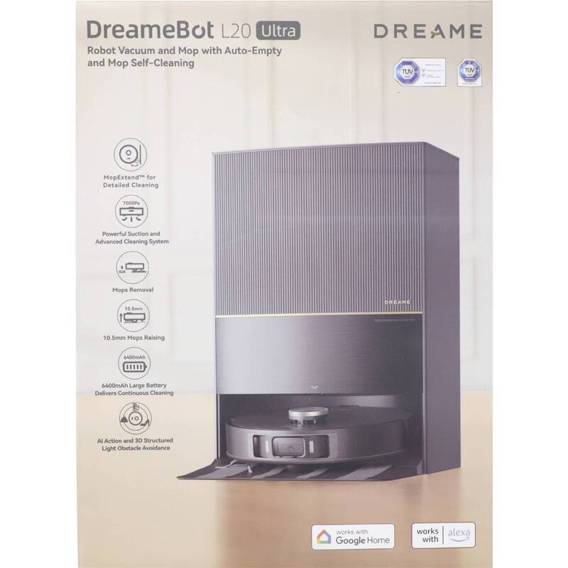 Dreame L20 Ultra Saugroboter schwarz 7000 Pa App Steuerung Wischfunktion - 6976233671550