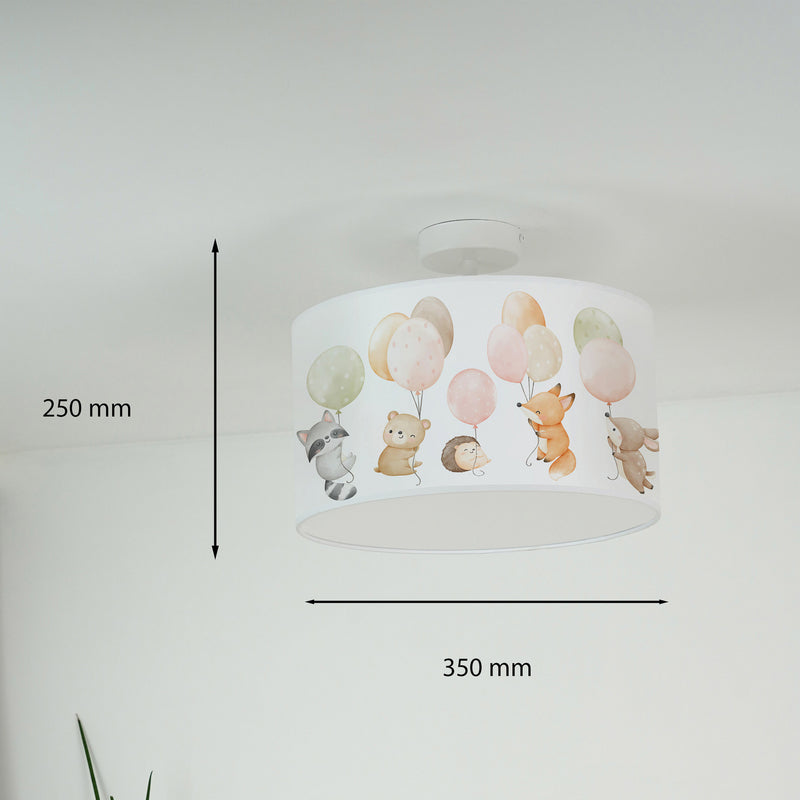 Deckenleuchte Freddy LED Lampe Leuchte dimmbar bunt Ø35cm Stoff E27 Kinderzimmer - 5905317606981