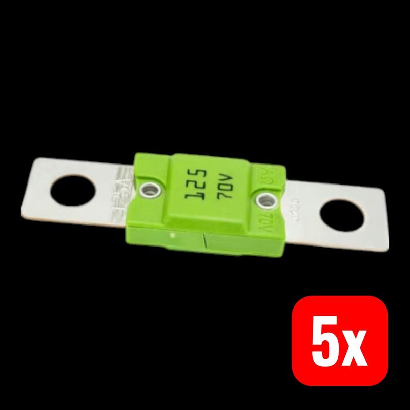 megaOTO Sicherung 70V 125A Hochstrom Sicherungsautomat für Elektroinstallation - 8719392009783