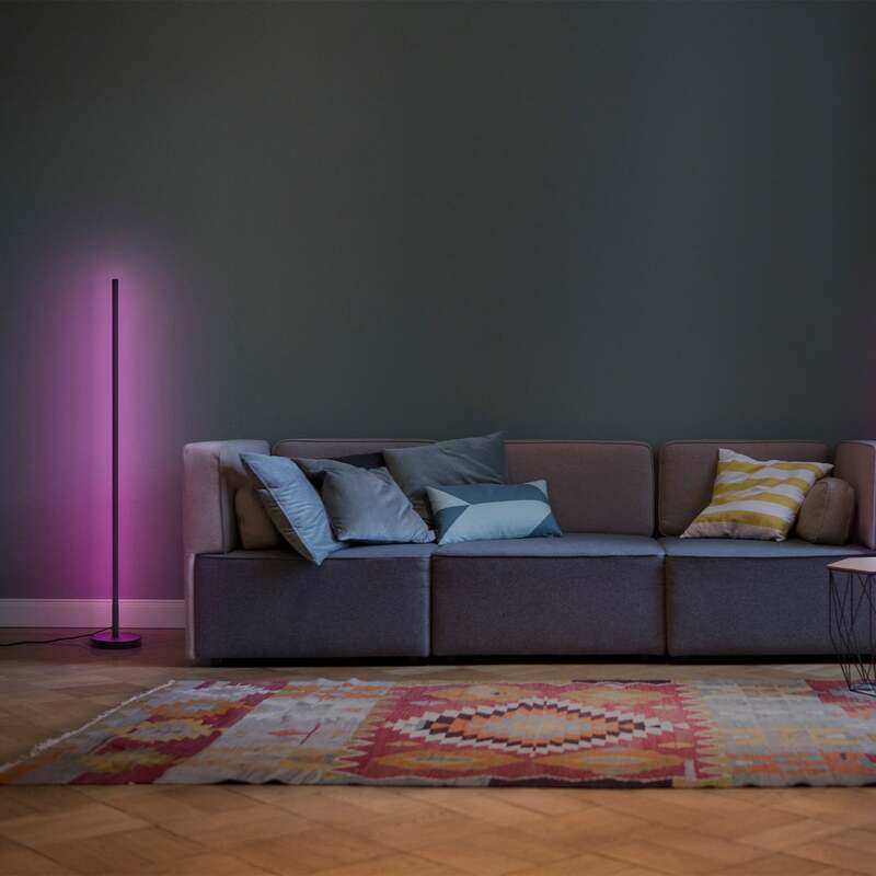 OSRAM Stehlampe Stehleuchte SMART WiFi LED Rund Schwarz RGB Tunable White - 4099854472176