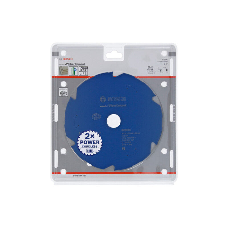 Bosch Kreissägeblatt Expert for Fibre Cement 216mm 6 Zähne TCG 30mm 2mm 1,4mm - 3165140957854