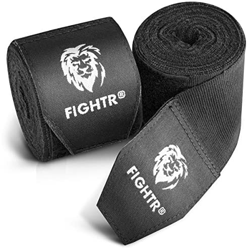 FIGHTR Premium Boxing Hand Wraps for Max. Stability and Protection | 4m Semi Elastic Boxing Gloves with Thumb Loop for Boxing, MMA, Mauy Thai - - 4270000632143