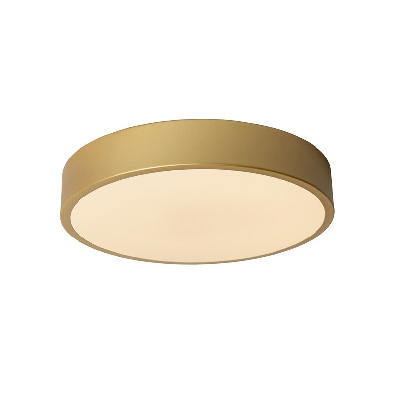 Lucide Deckenleuchte Lamp Unar LED gold matt Metall Acryl 30 cm dimmbar - 5411212791863