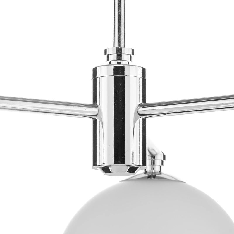 Hängeleuchte Mina Deckenlampe Leuchte chromfarben Metall Glas dreiflammig Lampe - 5902553215694