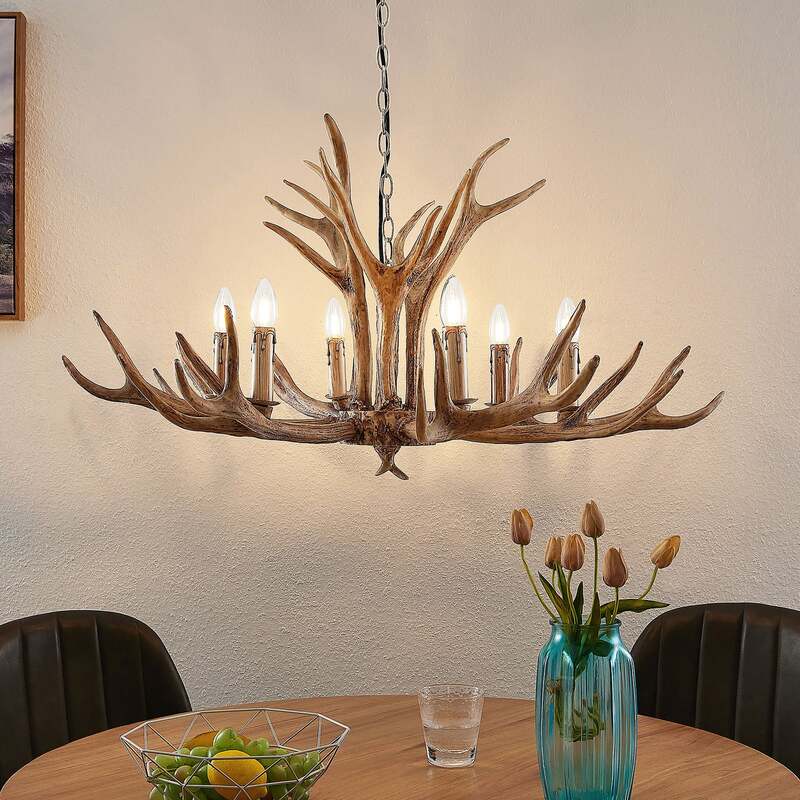 Lindby Tejask Hängelampe Geweih Hängeleuchte Pendelleuchte Deckenlampe Lampe - 4251911751376