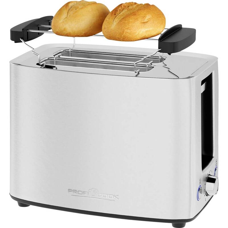 Profi Cook Toaster Edelstahl PC-TA 1279 mit Brötchenaufsatz 700-850W 2-Scheiben - 4006160012798