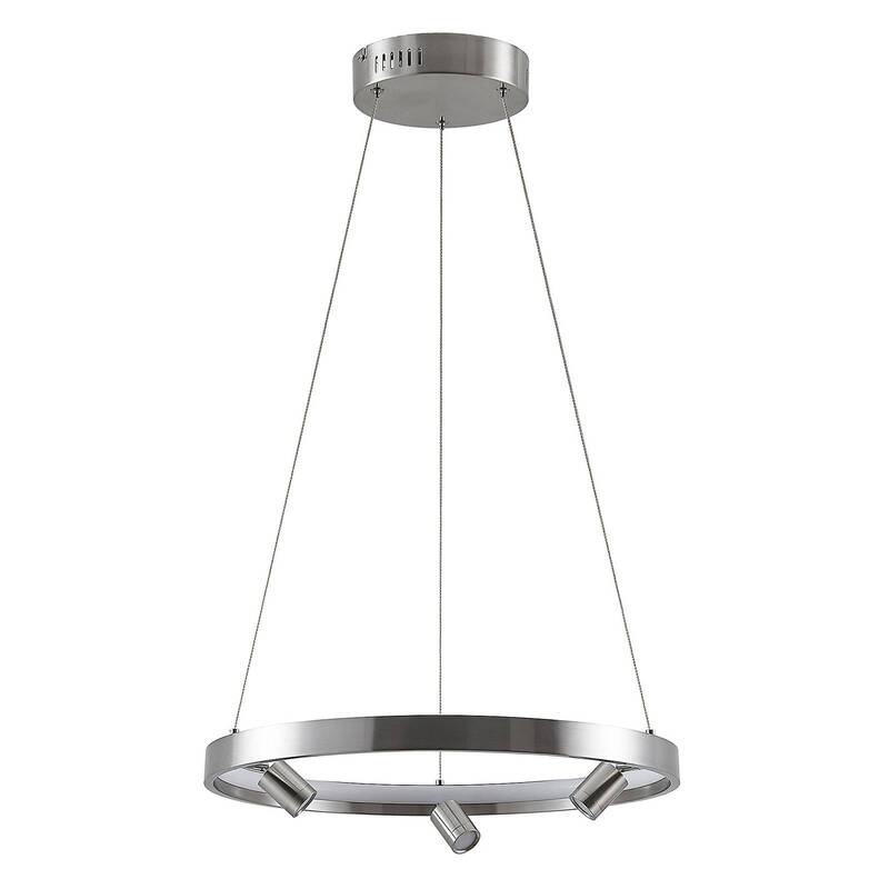 Lucande Paliva LED-Hängeleuchte Deckenlampe Pendelleuchte Leuchte 48cm nickel - 4251911713114