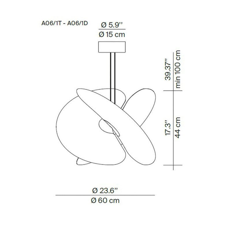 Luceplan Pendelleuchte Hängeleuchte LED Levante Leuchte Lampe SIEHE TEXT/FOTO - 8050043097259
