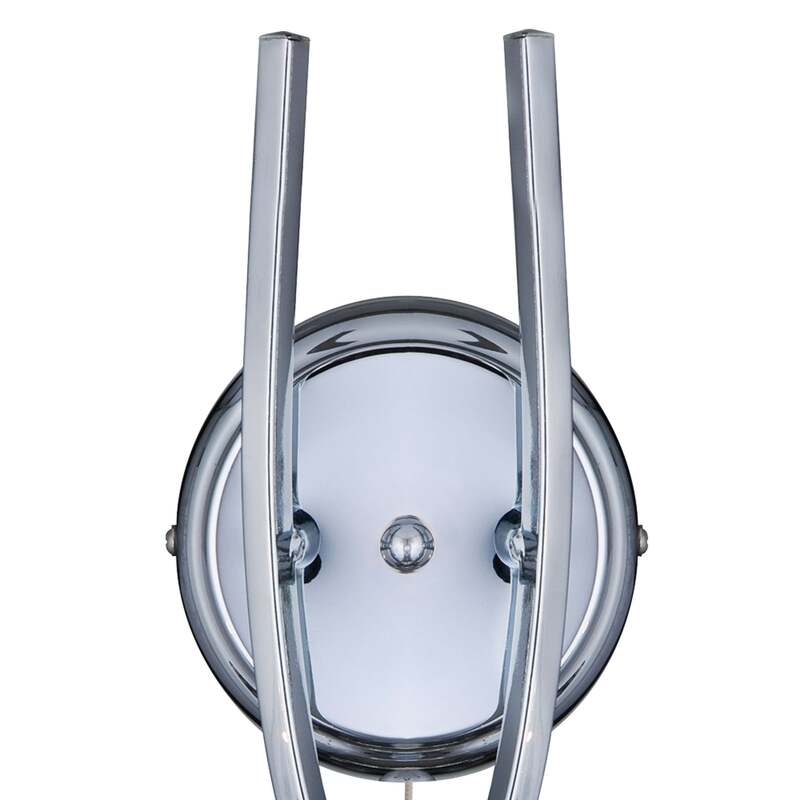 Searchlight Wandleuchte Wandlampe Ascona 2-flammig Chrom Glas Schalter E14 LED - 5053423020563