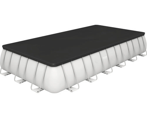 Bestway Aufstellpool Framepool Power Steel eckig 732x366x132cm grau - 4306517616274