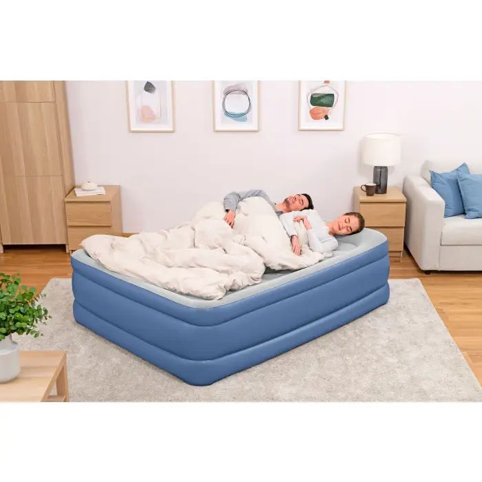61cm Bestway Air Mattress Queen Inflatable Bed Airbed Blue - 06941607329771