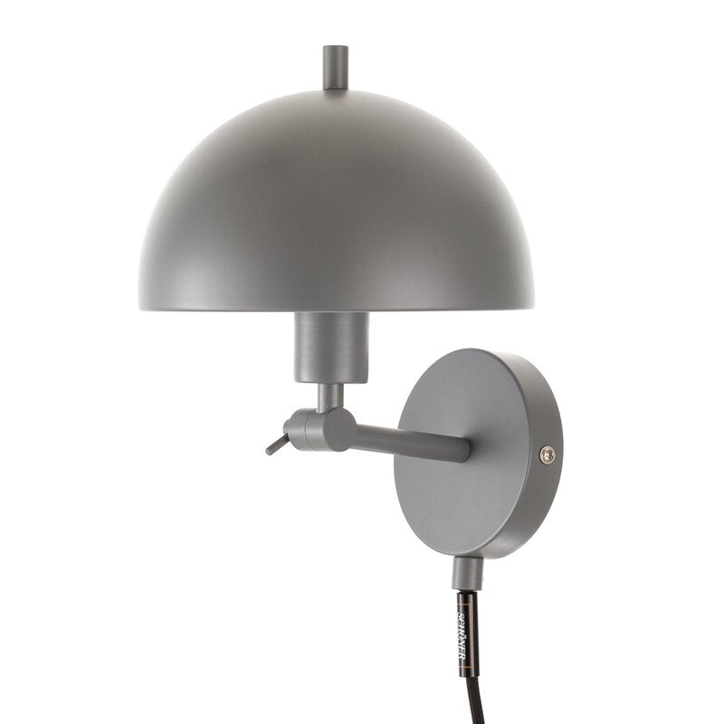 Schöner Wohnen Wandleuchte Leuchte Kia grau kippbar Metallschirm Schalter E14 - 4052231302374