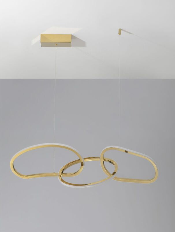 Nova Luce Pendelleuchte Hängeleuchte LED Gold GIRISH Warmweiß dimmbar 41 W Lampe - 5212017433114