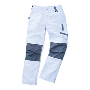 B-Ware Excess Arbeitshose CHAMPE Herren Größe 48 grau/weiß mit vielen Taschen