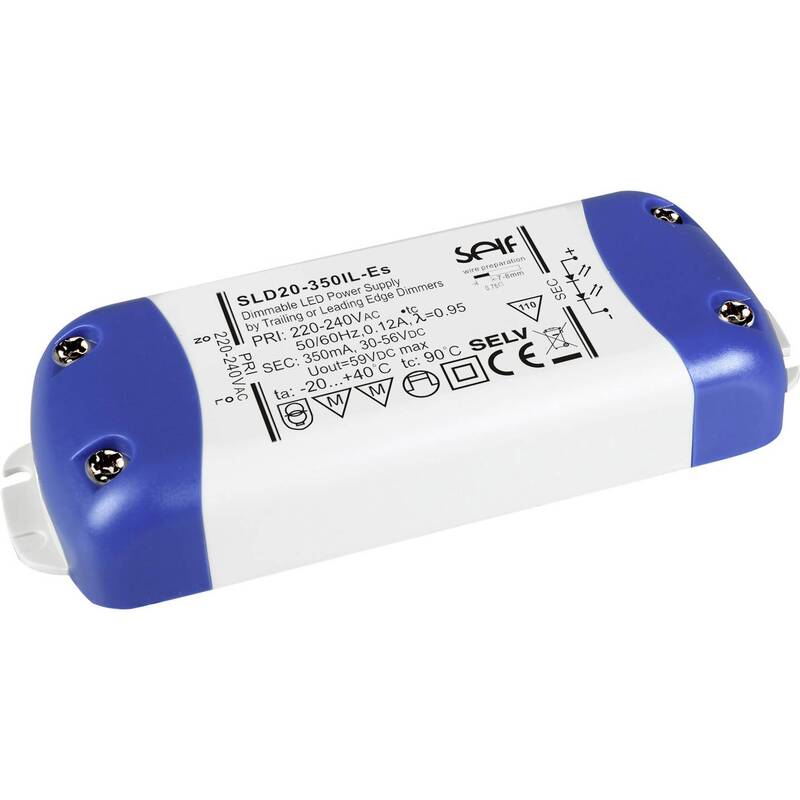 Self Electronics LED Treiber Konstantstrom SLD30-600IL-ES dimmbar grau 30W 600mA - 4021087047302