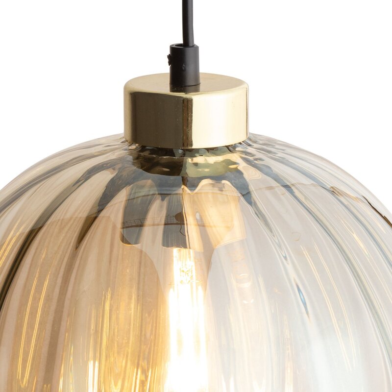 TK Lighting Hängeleuchte Pendelleuchte Lampe amber Glas einflammig Ø 25cm E27 - 5901780546366