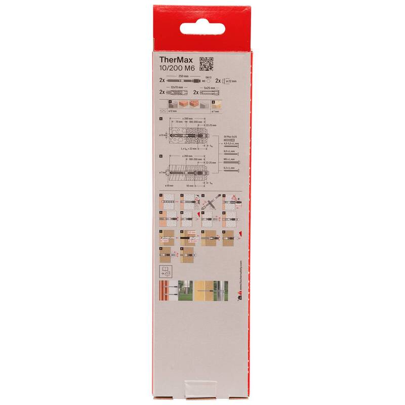 Fischer Schraube Abstandsmontagesystem Thermax 10 Kunststoff 22mm x 260mm 12mm - 4048962166736