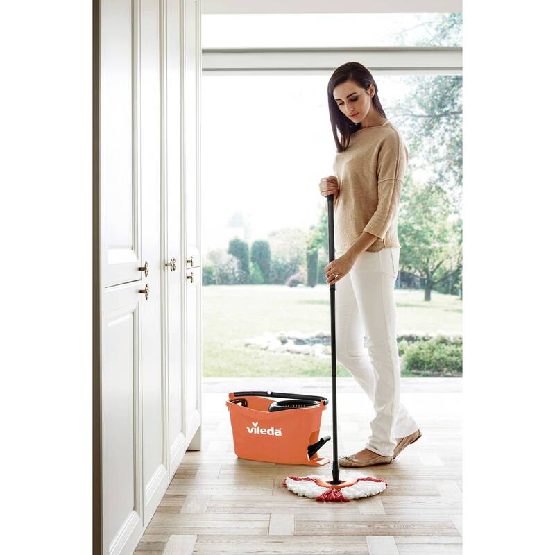Vileda Turbo EasyWring & Clean Box Living Coral Bodenwischer Wischmopp Eimer - 4023103227460
