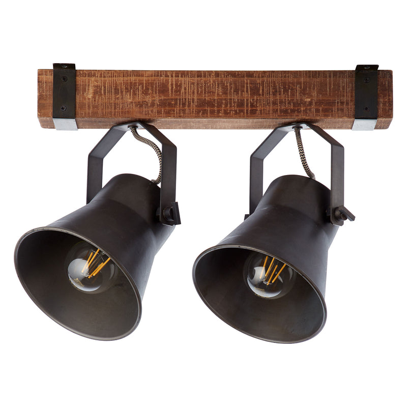 Brilliant Deckenstrahler Plow LED Strahler Lampe dimmbar schwarz holz dunkel - 4004353356247