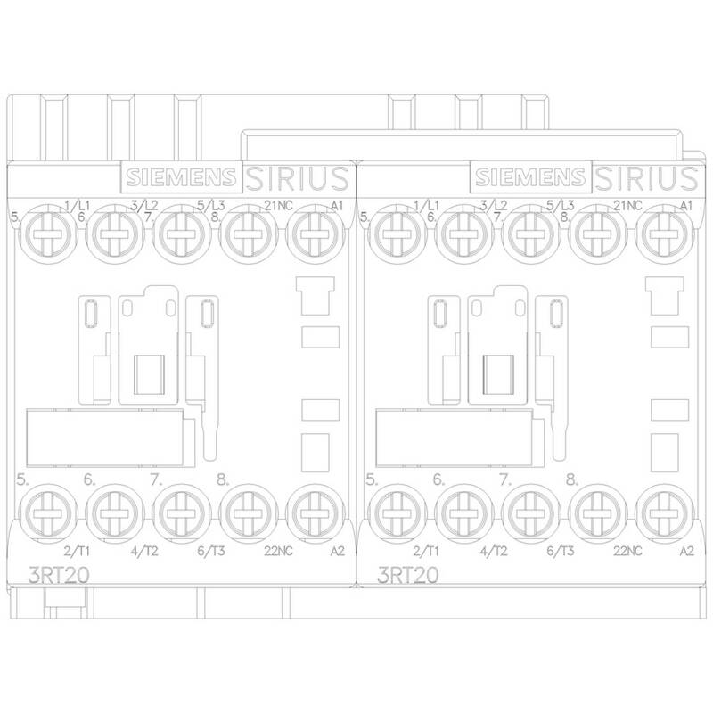 Siemens Wendeschützkombination 3RA2315-8XB30-1AP0 3-polig 690V 6.1A IP20 S00 1 - 4011209835542