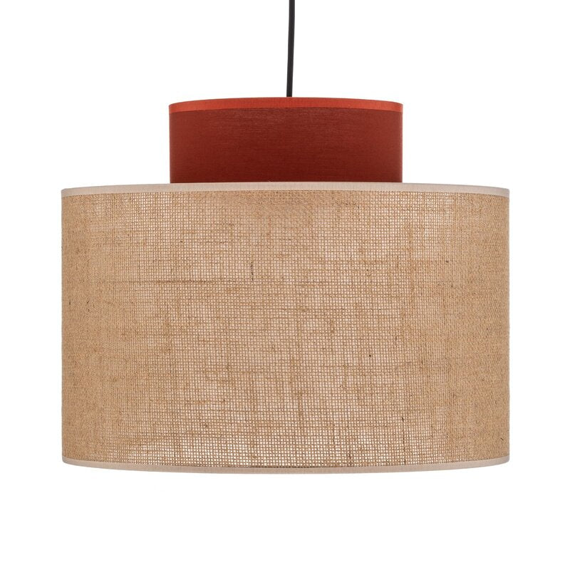 Hängeleuchte Duo Ø 38 cm rostbraun naturbraun Jute Deckenlampe Lampe Leuchte829 - 5901780527853