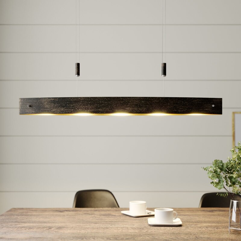 Lucande Pendelleuchte Hängeleuchte LED Lampe schwarz gold Metall Touchdimmer - 4251096520958