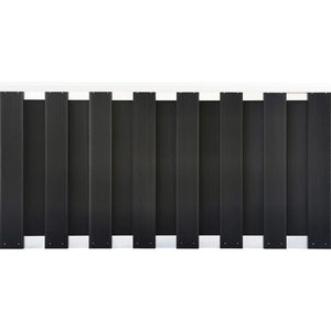 Vorgartenzaun WPC Aluminium anthrazit Sichtschutz Zaunfeld 90x180cm langlebig