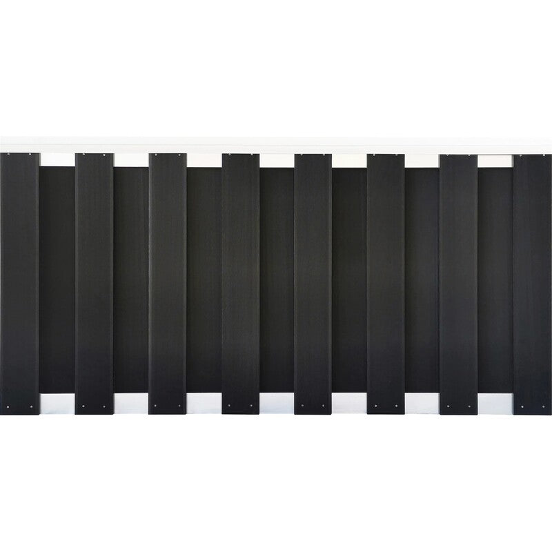 Vorgartenzaun WPC Aluminium anthrazit Sichtschutz Zaunfeld 90x180cm langlebig - 4007876474306
