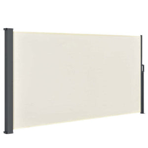 B-Ware Seitenmarkise Dubai Sichtschutz für Garten Terrasse ausziehbar beige 300x190cm
