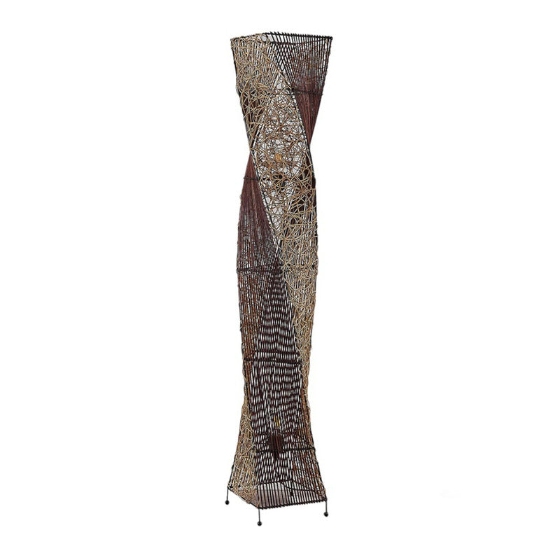 Lindby Stehlampe Rattan Kassia LED Lampe Leuchte gemütliches Licht 150cm braun - 4251096558180