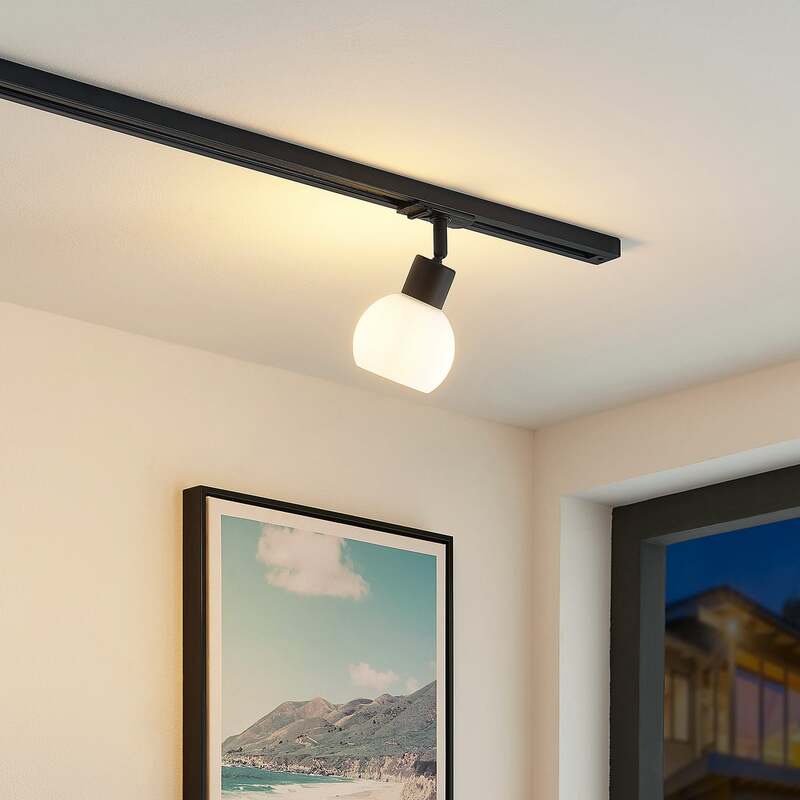 Lindby Schienenspot Linaro E14 schwarz 10 cm dimmbar IP20 1-Phasen 3000 K - 4251911701388