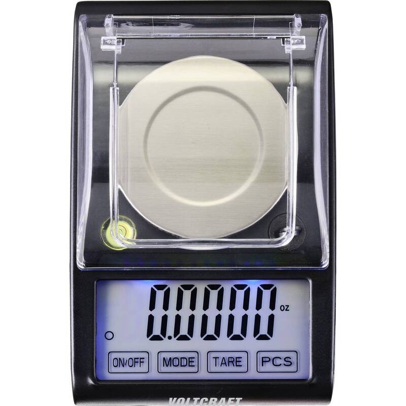 Voltcraft Präzisionswaage PS-50 50g 0.001g Edelstahl kalibrierbar USB schwarz kg - 4064161187877