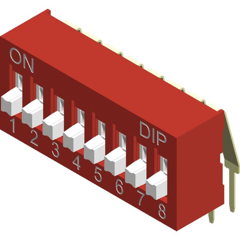 Diptronics DIP-Schalter NDA-02V 2-polig abgewinkelt Schalter 24V DC 1 Stück - 2050010268295
