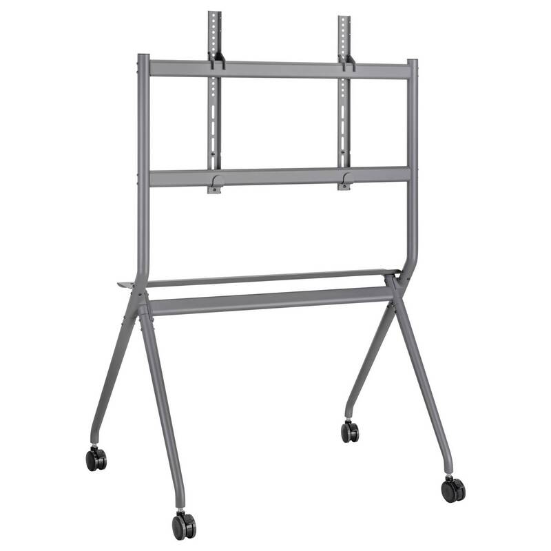SpeaKa Professional TV Rollwagen Bodenständer TV Wagen höhenverstellbar grau - 4064161393346