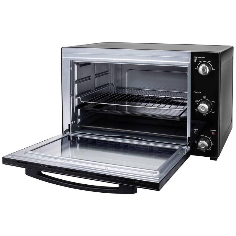 Princess Minibackofen 55l Umluft-Funktion 2000W Schwarz Elektro Backofen 230°C - 8713016089632