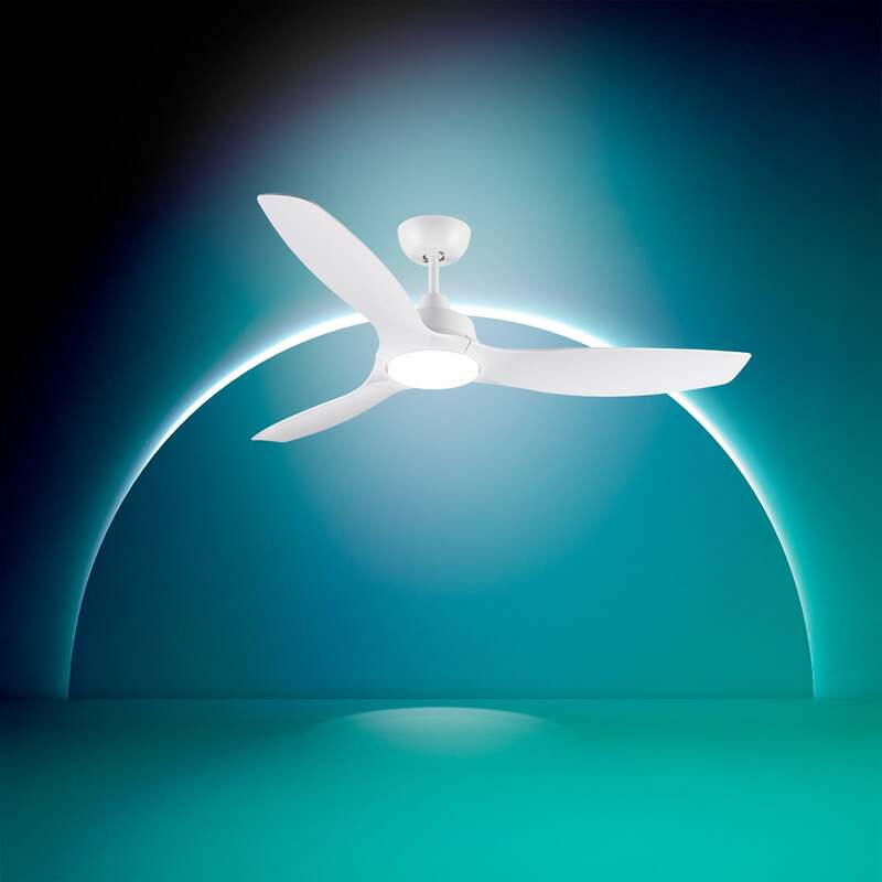 Philips Deckenventilator Fixed Ø132cm weiß CCT Lampe dimmbar mit Fernbedienung - 0000010056411