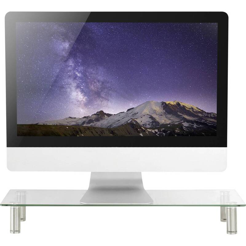 SpeaKa Professional Monitor-Erhöhung höhenverstellbar transparent 75-90mm 20kg - 4064161041346
