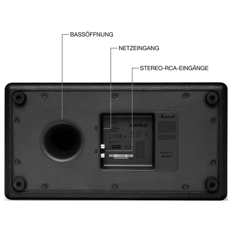 Marshall Standlautsprecher Box Schwarz 80W 20kHz Lautsprecher Musikbox 1 St. - 7340055416900