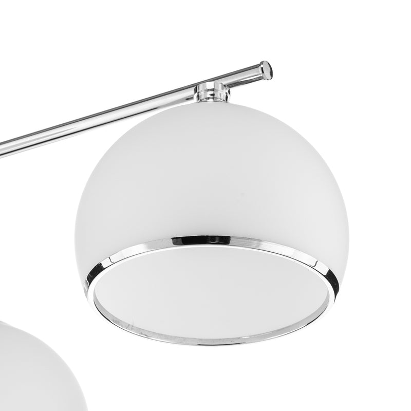 Hängeleuchte Mina Deckenlampe Leuchte chromfarben Metall Glas dreiflammig Lampe - 5902553215694