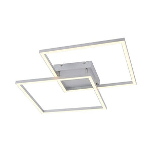 B-Ware Lucande Muir LED-Deckenlampe Deckenlampe Lampe Leuchte 32 Watt warmweiß silber