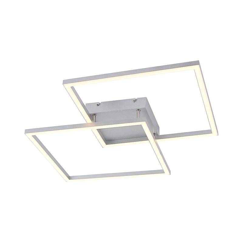 Lucande Muir LED-Deckenlampe Deckenlampe Lampe Leuchte 32 Watt warmweiß silber - 4251096596496