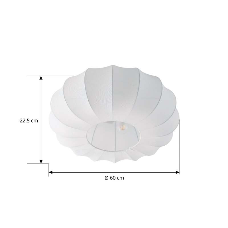 Lindby Deckenleuchte Helin LED Lampe Leuchte dimmbar weiß Ø60cm 3xE27 15W - 4255830905100