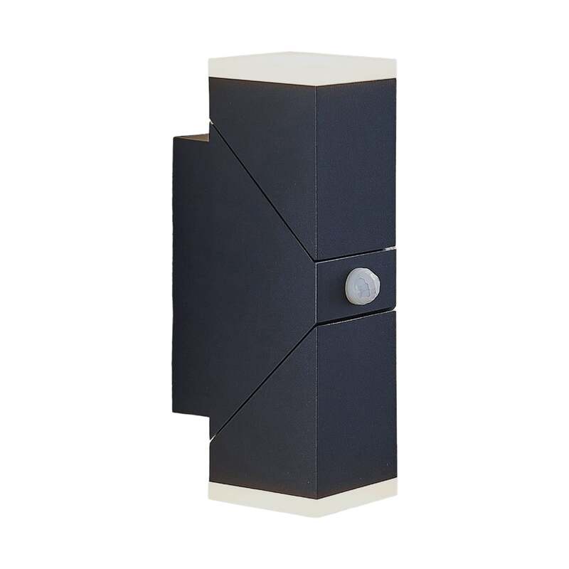 Lindby LED Wandleuchte Sally Außenwandleuchte mit Bewegungsmelder anthrazit IP54 - 4251096554397