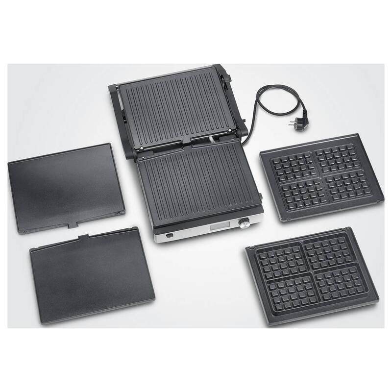 SEVERIN Kontaktgrill KG 2380 SEVINI Grillgerät Grillen Küche Balkon Silber 2000W - 4008146046766