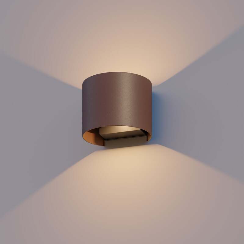 Calex Außenwandleuchte Gartenleuchte Oval LED Wandleuchte rostbraun IP54 10cm - 8712879161745