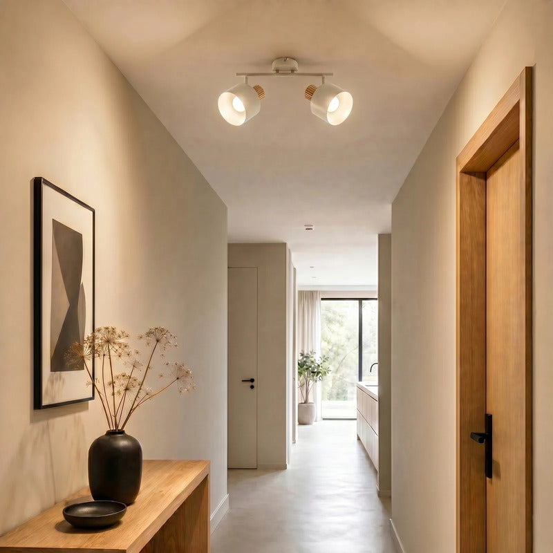 Lindby Deckenstrahler Lenja LED Strahler dimmbar 2-flammig beige Metall 45,4cm - 4255830917202