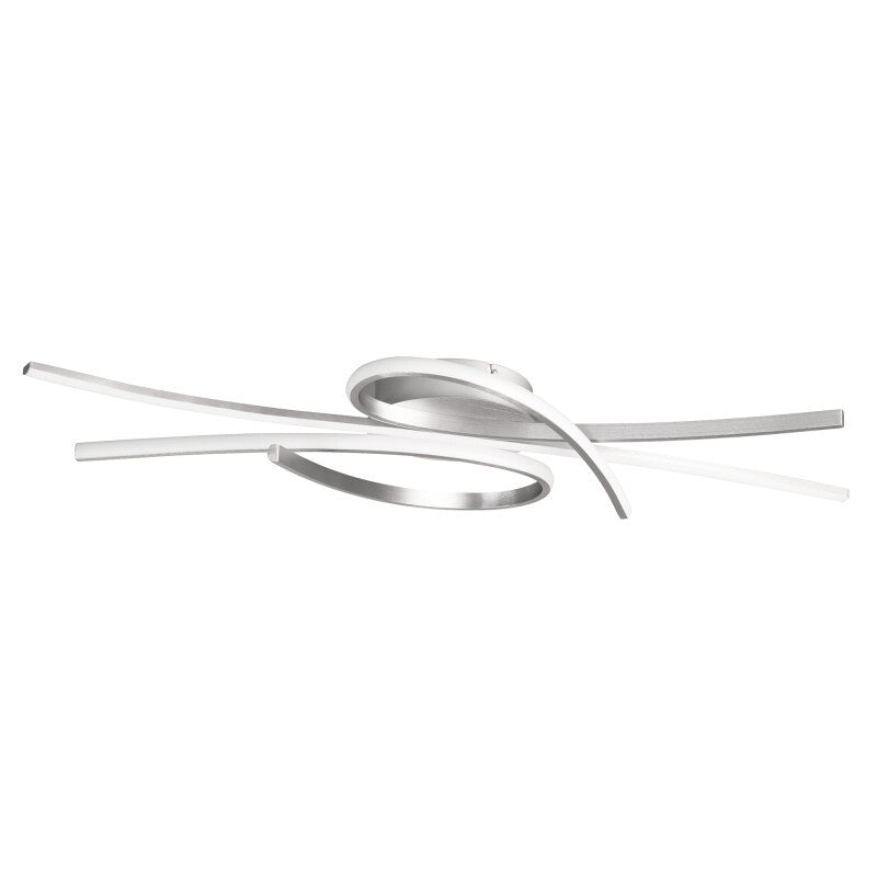 Fischer & Honsel Deckenleuchte Lampe LED BIBA Fernbedienung Nickel Metall 100 cm - 4003694215206